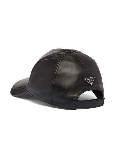 prada leather cap